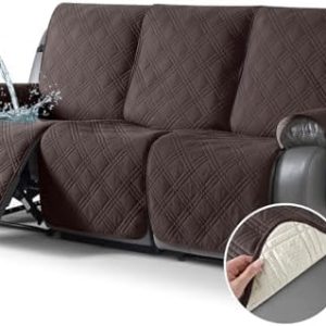 TAOCOCO 100% Waterproof Recliner Sofa Cover for 3 Seat Sofa | Non Slip & Washable | Perfect for Kids & Pets | 3-Piece De