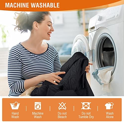 VANSOFY 100% Waterproof L Shaped Sofa Cover for Pets | Reversible Chaise Lounge Protector | Large Black Sectional Couch